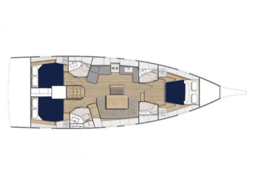 Sailboat  Moorings 46.3 Plano del barco