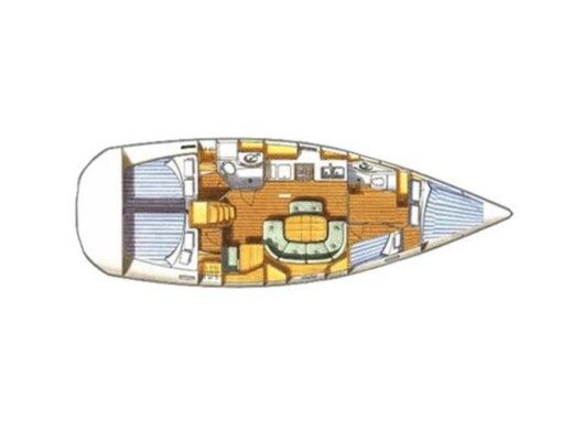 Sailboat  Oceanis 411 Plan du bateau