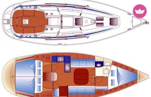 Sailboat Bavaria 36 Cruiser Plano del barco