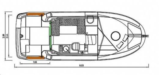 Motorboat Ocqueteau Range Cruiser 815 Plan du bateau