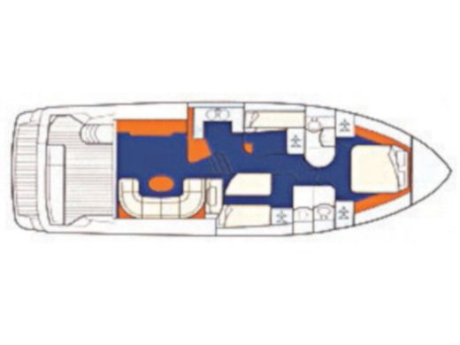 Motorboat PRINCESS 480 Plattegrond van de boot