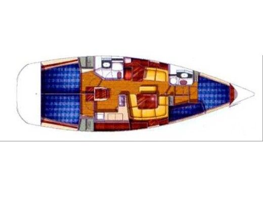 Sailboat Jeanneau Sun Odyssey 43 Boat layout