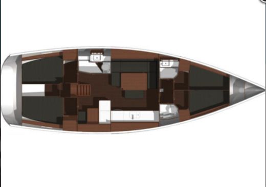 Sailboat Dufour Dufour 445 Grand Large Plano del barco