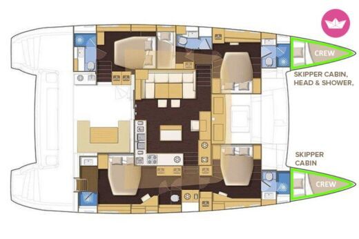Catamaran  Lagoon 560 S2 Planta da embarcação