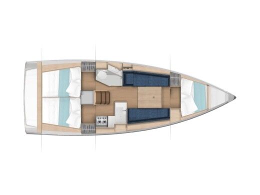 Sailboat  Sun Odyssey 350 Boot Grundriss