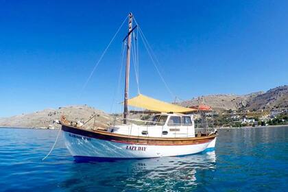 Hire Sailboat Traditional Greek Wooden  Trechandiri Rhodes