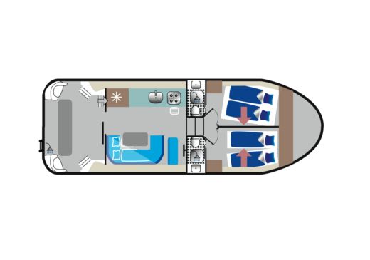 Houseboat Nicols Estivale Quattro (HMR) boat plan
