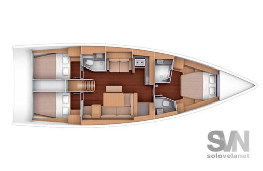 Sailboat DUFOUR Dufour 460 Gl Boat layout