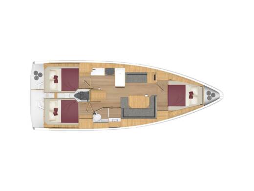 Sailboat Bavaria C 38 boat plan