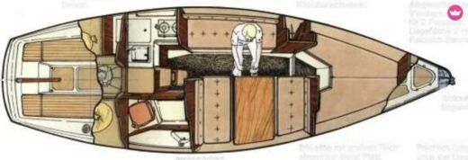 Sailboat Rethana Rethana 25 Boot Grundriss