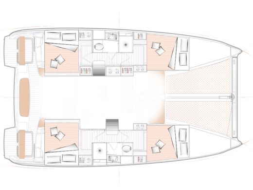 Catamaran  Excess 11 Boat layout