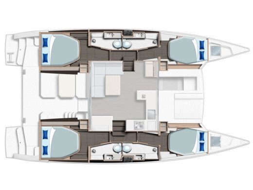 Catamaran  Moorings 4200/4 Boat design plan