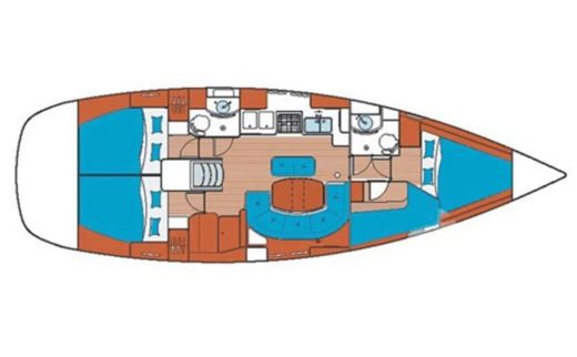 Sailboat Beneteau Oceanis 411 Plan du bateau