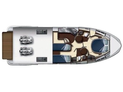 Motorboat Azimut Azimut 43S Boot Grundriss