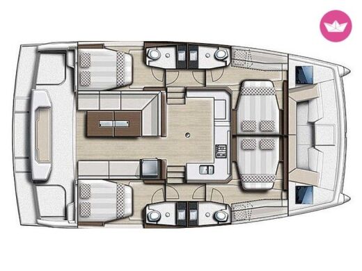 Catamaran Bali - Catana Catspace Boat layout