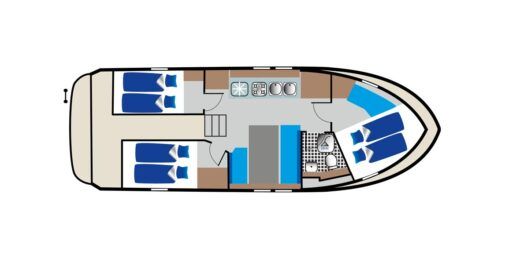 Houseboat Delphia Escape 1080 (HMR) Boat layout