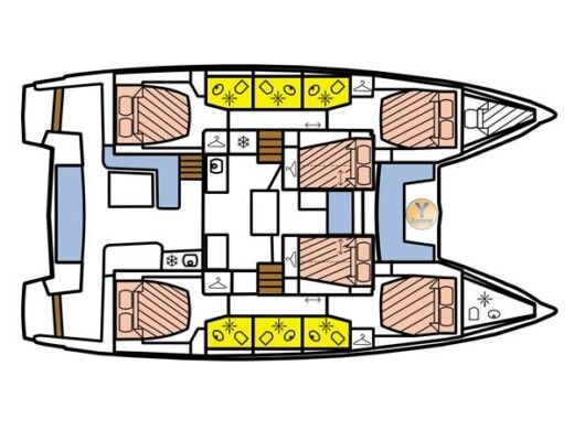 Catamaran LAGOON 50 Boat design plan