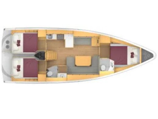 Sailboat  Bavaria C42 /3cab Boat design plan
