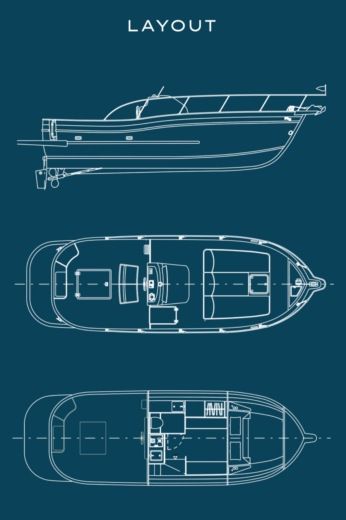 Motorboat Patrone Moreno Open Boat design plan