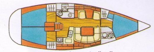 Sailboat Jeanneau Sun Odyssey 40 Boat layout