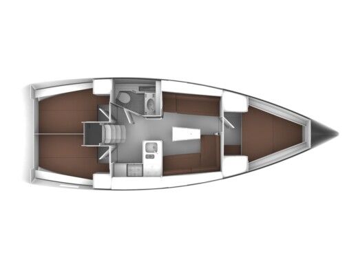 Sailboat  Bavaria Cruiser 37 Plan du bateau