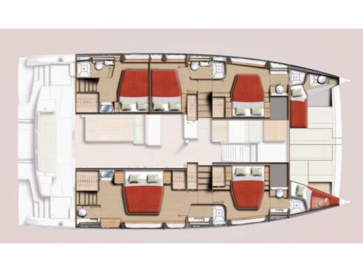 Catamaran  Bali 5.2 Plano del barco