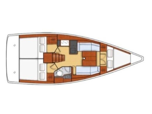 Sailboat BENETEAU OCEANIS 35.1 Plano del barco