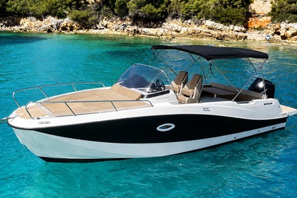 Miete Motorboot Quiksilver 755 Sundeck Bevaix