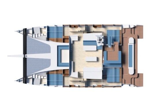 Catamaran Armor Yachts Solitaire 1740 Boot Grundriss