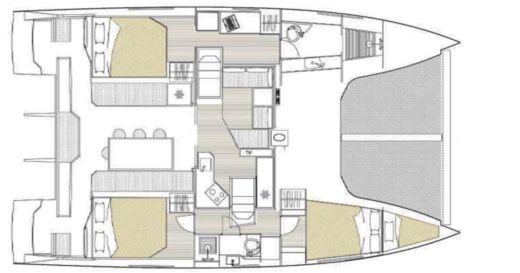 Catamaran Nautitech 40 Boat layout