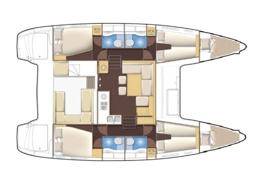 Catamaran LAGOON 400 S2 Boat layout