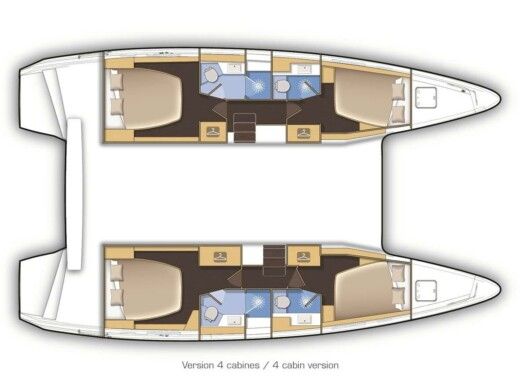 Catamaran  Lagoon 42 Boat design plan