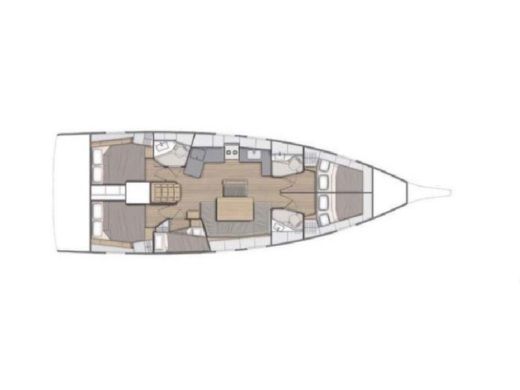 Sailboat Beneteau Oceanis 46.1 Boat layout
