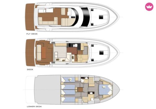 Motor Yacht Bavaria Virtess 420 Fly boat plan