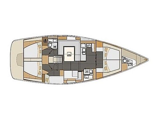 Sailboat Elan Elan 50 Impression Boat layout