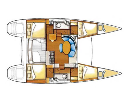 Catamaran Lagoon Lagoon 380 boat plan