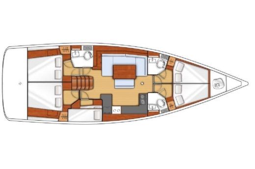 Sailboat Beneteau Beneteau Oceanis 48 Plan du bateau