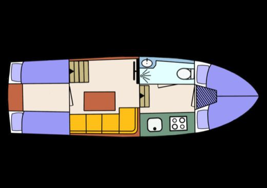 Houseboat Isala Duetvlet 900 AK Plano del barco