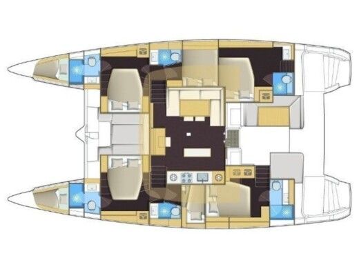 Catamaran Lagoon Lagoon 52 F Boat layout
