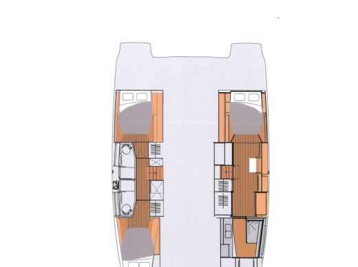 Catamaran  Elba 45 boat plan