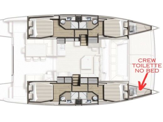 Catamaran  Bali 4.3 Boat layout