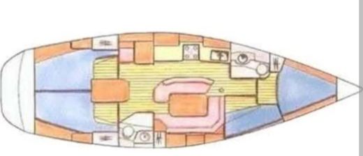 Sailboat Jeanneau SUN ODYSSEY 42.2 Boat layout