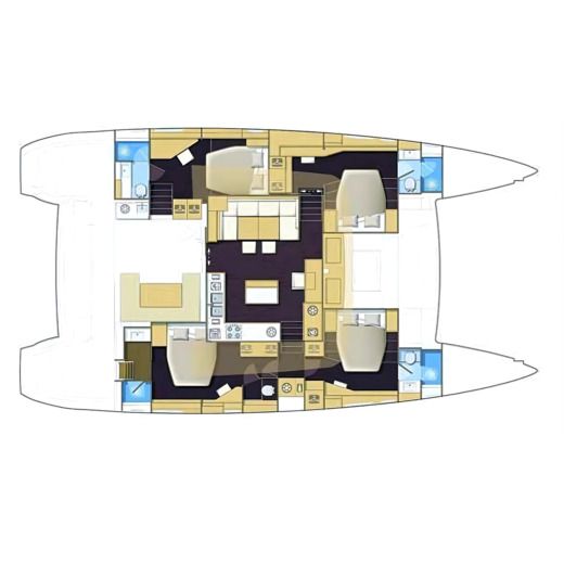 Catamaran Lagoon Lagoon 560 Plan du bateau