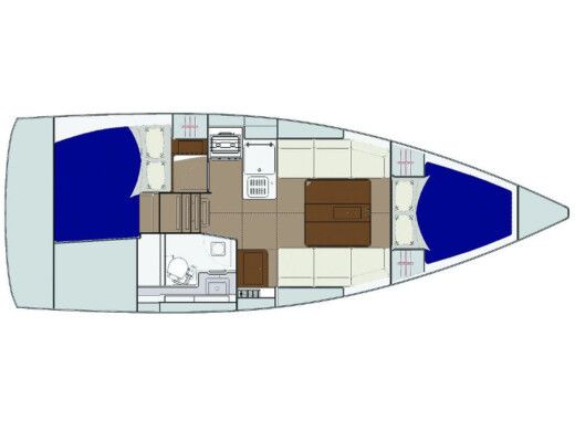 Sailboat DUFOUR 310 Grand Large Boat design plan