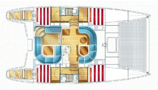 Catamaran Nautitech NAUTITECH 40 Plan du bateau