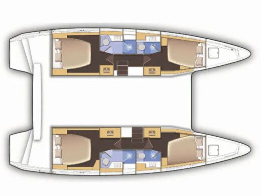 Catamaran  Lagoon 42 (2025 Refit) Plattegrond van de boot