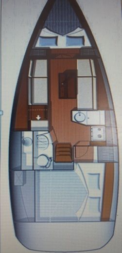 Sailboat Jeanneau Sun Odyssey 33i Plattegrond van de boot