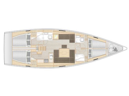 Sailboat Hanse Hanse 458 Plan du bateau