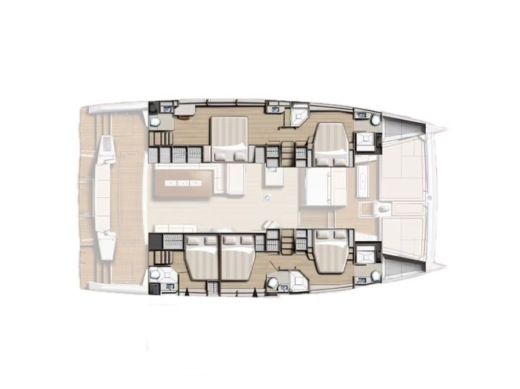 Catamaran  Bali 5.4 Boat layout