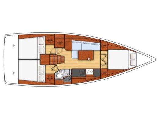 Sailboat BENETEAU OCEANIS 38 boat plan